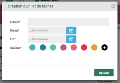 création tâche
