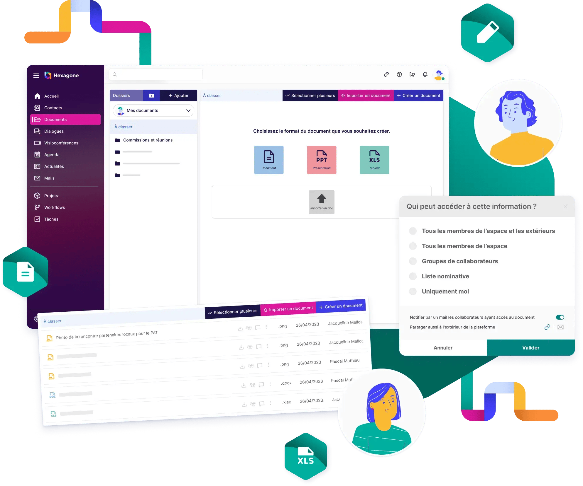 Interface du module "Mes fichiers" Interface du module "Mes fichiers"